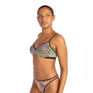 Parade Multicolor Checkered skater bra and thong set medium